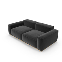 Minimal Sofa (Black) PNG & PSD Images