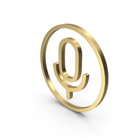 Microphone Icon Gold PNG & PSD Images
