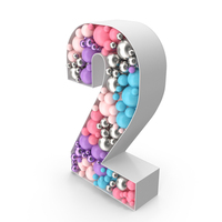 Balloons Decoration Number Two PNG & PSD Images