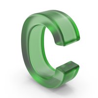 Green Plastic English Letter C PNG & PSD Images