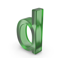 Green Plastic English Letter D PNG & PSD Images