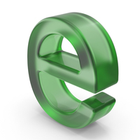 Green Plastic English Letter E PNG & PSD Images