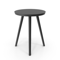 Halden Dark Charcoal Round Side Table PNG & PSD Images