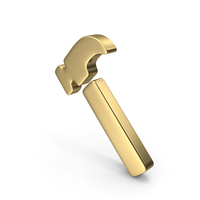 Hammer Icon Gold PNG & PSD Images