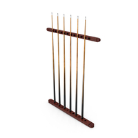 Billiard Cue Rack with Cues PNG & PSD Images