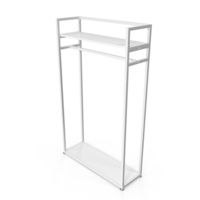 Cloth Rack with Shelf White Color PNG & PSD Images