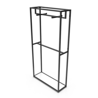 Double Coat Rack Black PNG & PSD Images