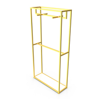 Double Coat Rack Gold PNG & PSD Images