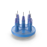 Multi Injector 5 Needles Circular Blue PNG & PSD Images