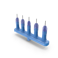 Multi Injector 5 Needles Straight Blue PNG & PSD Images