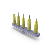 Multi Injector 5 Needles Straight Yellow PNG & PSD Images