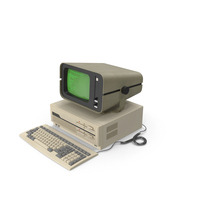 Personal Computer with Retro CRT Monitor PNG & PSD Images