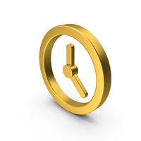 Gold Clock Icon PNG & PSD Images