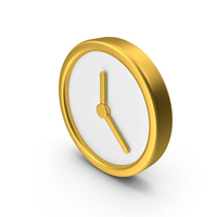 Gold Clock Icon PNG & PSD Images