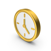 Gold Clock Icon PNG & PSD Images