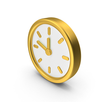 Gold Clock Icon PNG & PSD Images