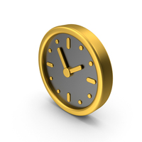 Gold Clock Icon PNG & PSD Images