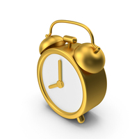 Gold Alarm Clock Icon PNG & PSD Images