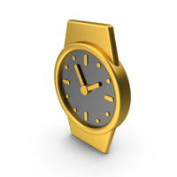 Gold Wrist Watch Icon PNG & PSD Images