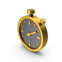 Gold Stopwatch Icon PNG & PSD Images