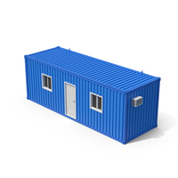 Construction Site Cabin Blue PNG & PSD Images