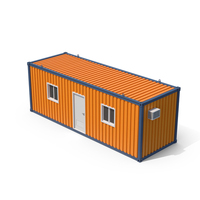 Orange Construction Site Cabin PNG & PSD Images