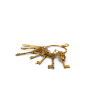 Skeleton Keys Bunch Gold PNG & PSD Images