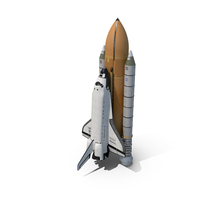 Space Shuttle with External Tank and Solid Rocket Boosters PNG & PSD Images