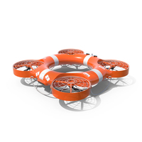Water Rescue Drone Orange PNG & PSD Images
