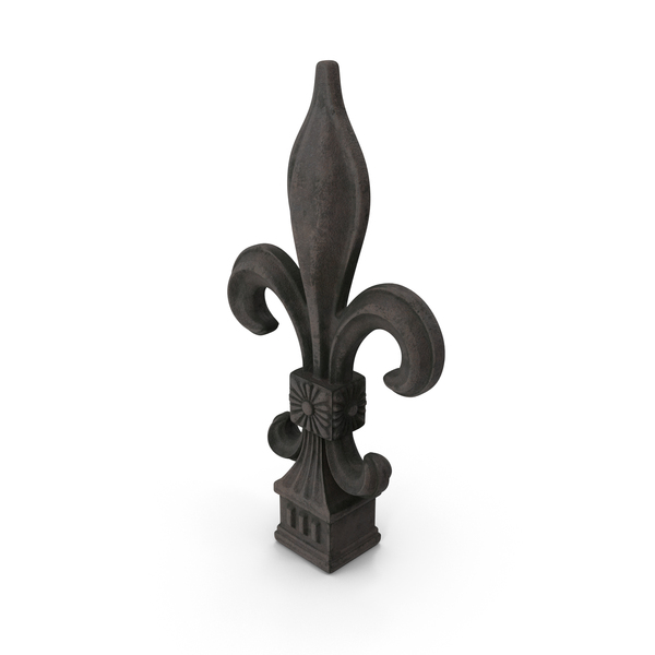 Aged Heraldic Lily Tip PNG & PSD Images