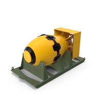 Atomic Bomb Fat Man Yellow with Shipping Pallet PNG & PSD Images