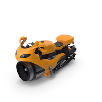 Futuristic Concept Motorcycle Yellow PNG & PSD Images