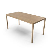 Minimalist Rectangular Dining Table PNG & PSD Images