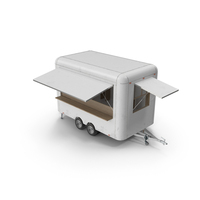 Mobile Food Trailer White Empty PNG & PSD Images