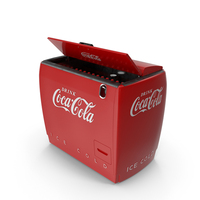 Vintage Cooler with Coca Cola Inside PNG & PSD Images