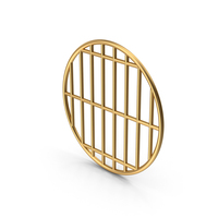 Gold Round Grate PNG & PSD Images