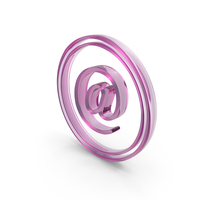 At The Rate With In The Double Circle Icon Glass PNG & PSD Images