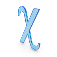 Glass Chi Greek Letter Icon PNG & PSD Images