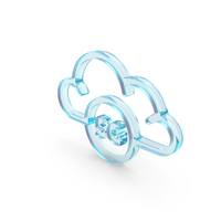 Cloud 5G Network Icon Glass PNG & PSD Images