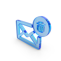 Glass Delete Mail Icon PNG & PSD Images