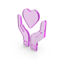 Hands Holing Heart Secure Life Icon Glass PNG & PSD Images