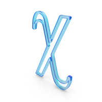 Glass Chi Greek Letter Outline Icon PNG & PSD Images