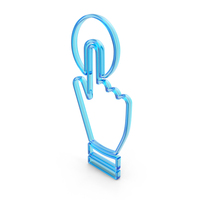 Glass Hand Cursor Outline Icon PNG & PSD Images