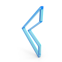 Glass Mathematical Less Than Outline Icon PNG & PSD Images