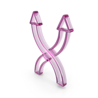 Glass Two Curved Arrows Outline Icon PNG & PSD Images