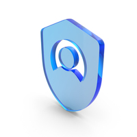 Glass Person Shield Icon PNG & PSD Images