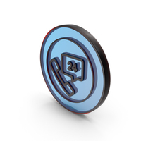 Glass 24 Hours Helpline Icon PNG & PSD Images