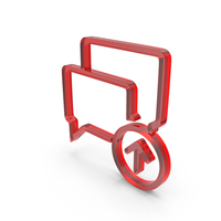 Upload Communication Bubble Chat Icon Glass PNG & PSD Images