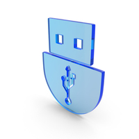 Glass USB Icon PNG & PSD Images