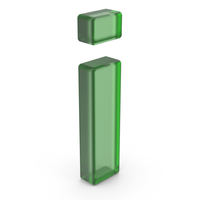 Green Plastic English Letter I PNG & PSD Images